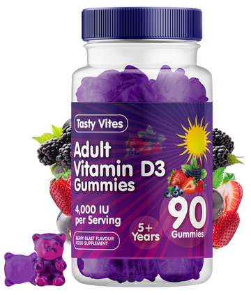 Vitamin D Gummies Men & Women 4000IU HIGH STRENGTH - Berry Blast Flavour