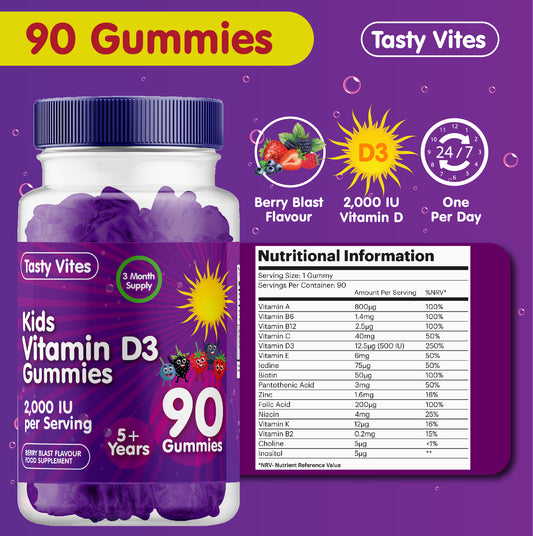 Kids Vitamin Gift Hamper - Multivitamin, Omega 3 & Vitamin D Gummies Christmas